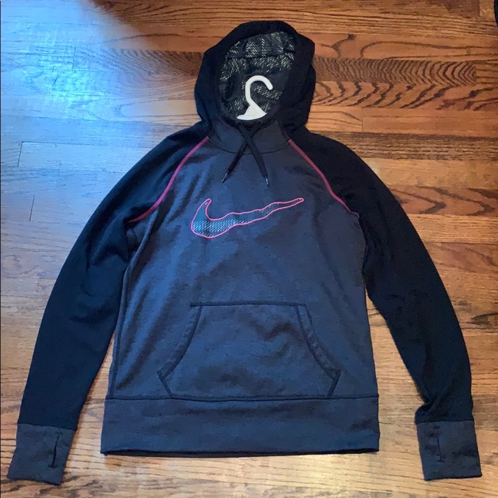 Pink and grey Nike hoodie